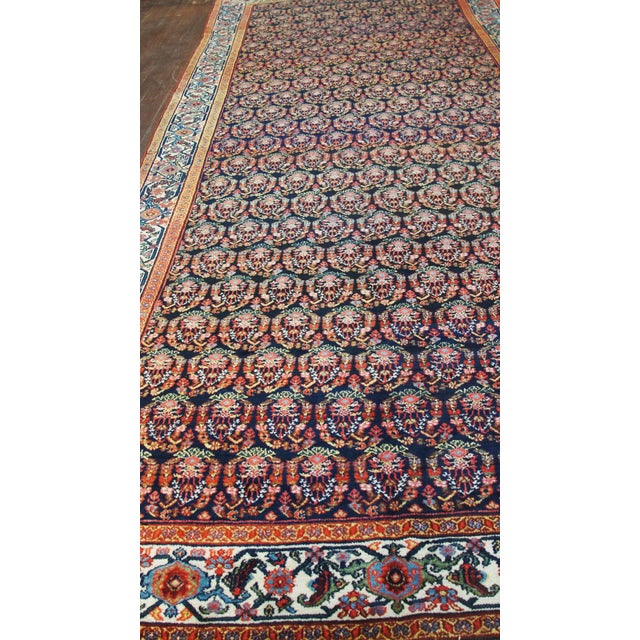 Traditional Antique Persian Senneh Malayer Carpet For Sale - Image 3 of 7