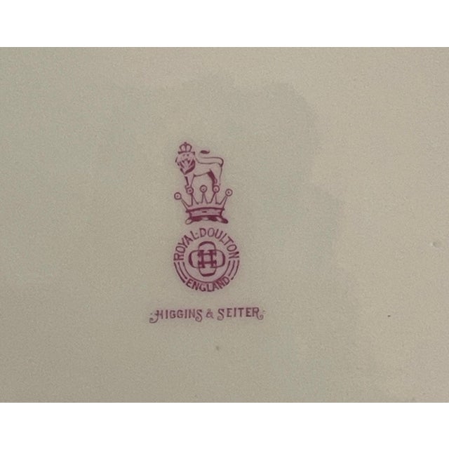 English Early 20th C. Royal Doulton for Higgins & Seiter, Gilt Dinner Plates, Set of 12. For Sale - Image 3 of 10