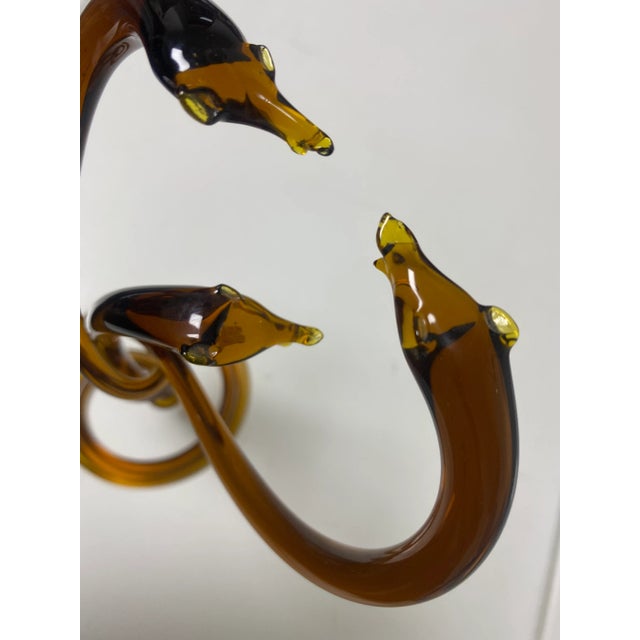 Auburn 1970s 3 Cobra Murano Glass Style Sculpture For Sale - Image 8 of 12