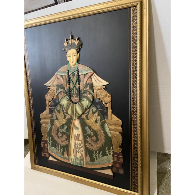 Stone Vintage Asian Qing Dynasty-Style Soapstone Empress Royalty Sculpture For Sale - Image 7 of 11