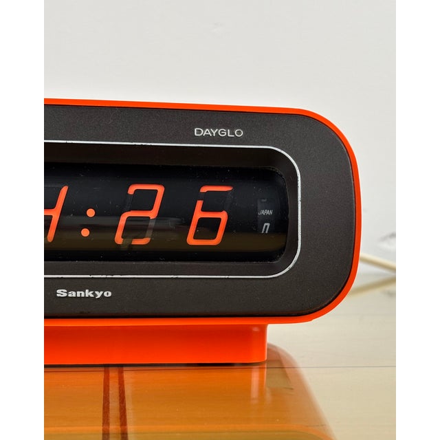 Plastic Vintage Sankyo Dayglo 204 Digital Clock, 1976 For Sale - Image 7 of 13