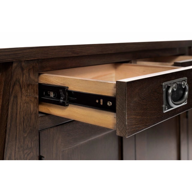 2020s Mission Crofter Style Entry Cabinet in Walnet For Sale - Image 5 of 8