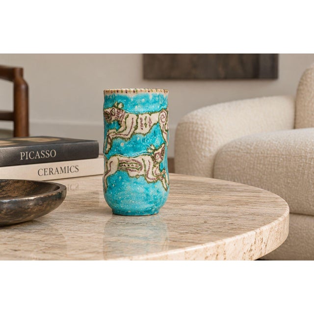 Guido Gambone Figural Vase With Animals, Italy, 1955 For Sale In Chicago - Image 6 of 6