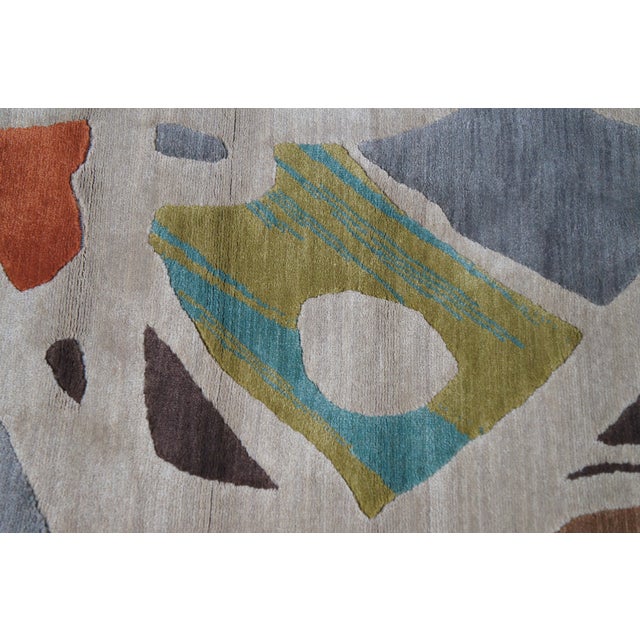 Burnt Orange Karastan Artois Mathias Fog Abstract 74800-14114 Area Rug Carpet 5.5' X 8' For Sale - Image 8 of 12