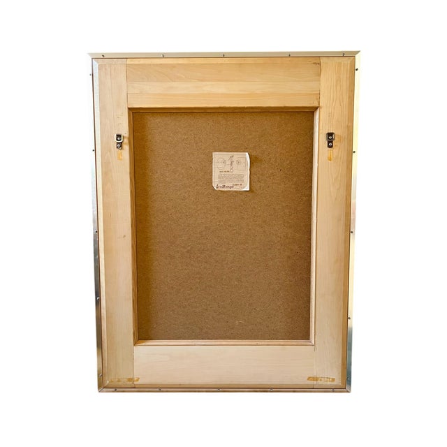 Chinoiserie LaBarge Verre Églomisé Black and Gold Mirror, 1986 For Sale - Image 12 of 12