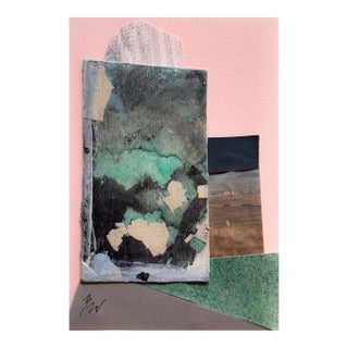 "Superbloom 5" Original Mixed-Media Collage on Paper by Zac Woodiel For Sale