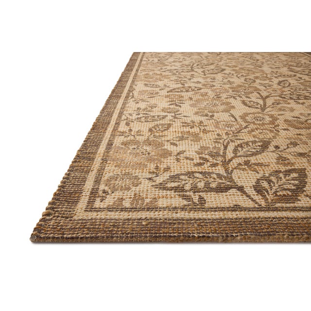 Transitional Chris Loves Julia x Loloi Rue Bark / Mocha 3'-6" x 5'-6" Accent Rug For Sale - Image 3 of 6