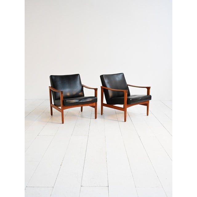 Oslo Armchairs by Inge Andersson for Bröderna Anderssons, 1960s, Set of 2 For Sale - Image 4 of 8