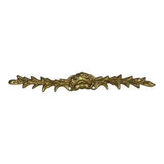 Vintage Victorian Brass Wall Pediment For Sale