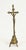 An early standing brass crucifix The Corpus Christi figure is cast with good detail It is raised on a tripod pedestal,...