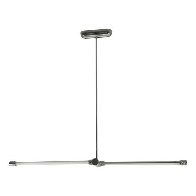 Hanging Lamp in Steel Pipe, Germany, 1970s For Sale