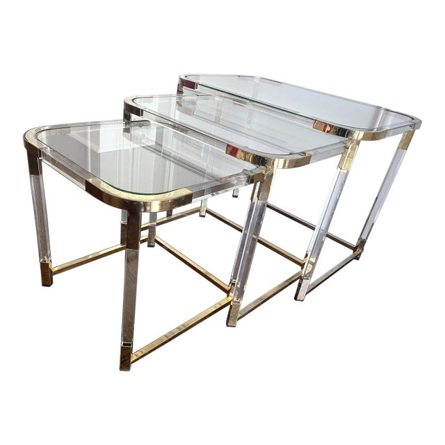 1970s Charles Hollis Jones Metric Line Nesting Tables For Sale