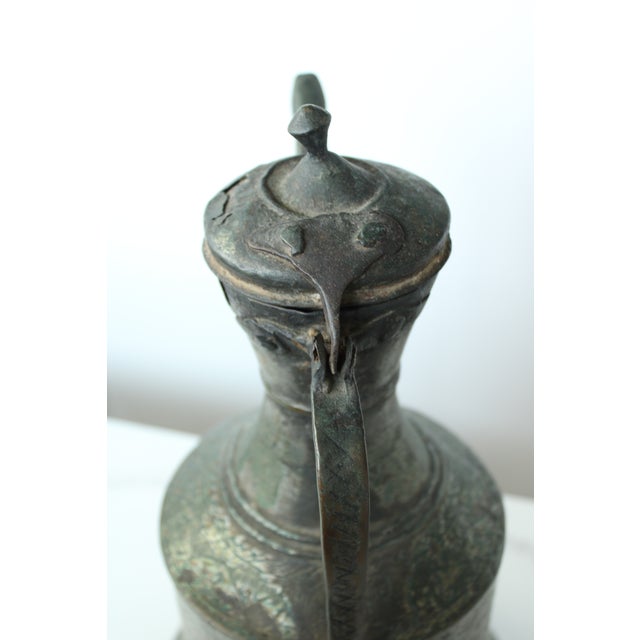 Antique Etched Copper Tinplated Chinese Decanter For Sale - Image 4 of 7