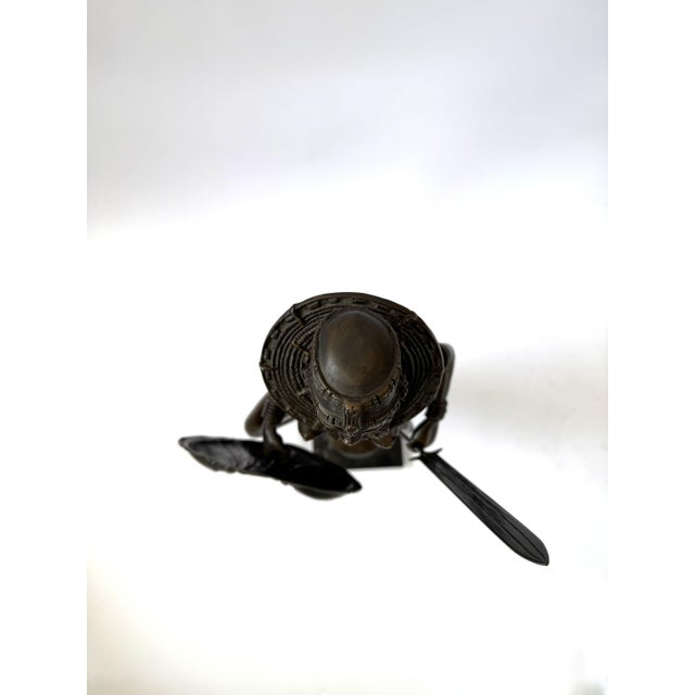 Female African Warrior Bronze Statue For Sale - Image 9 of 9