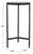Industrial Marylou Marble Top Drink Table in Black with Black Marble TOp For Sale - Image 3 of 8