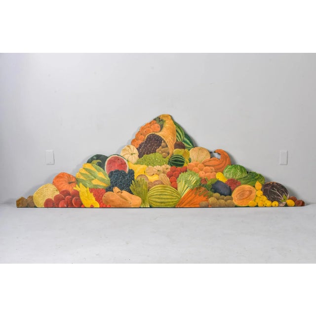 Early 20th Century Wood and Canvas Painted Produce Sign For Sale - Image 9 of 11