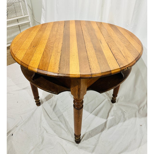 Antique Handcrafted Wood Game Table For Sale - Image 11 of 12