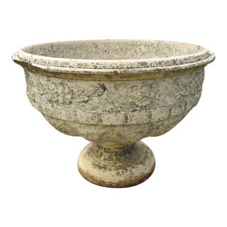 Large Terracotta Planter & Stand For Sale