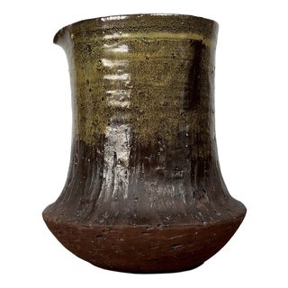 Mid-Century Modern Danish Studio Pottery Carafe Vase from Poul Havgaard, Faaborg, 1960s For Sale