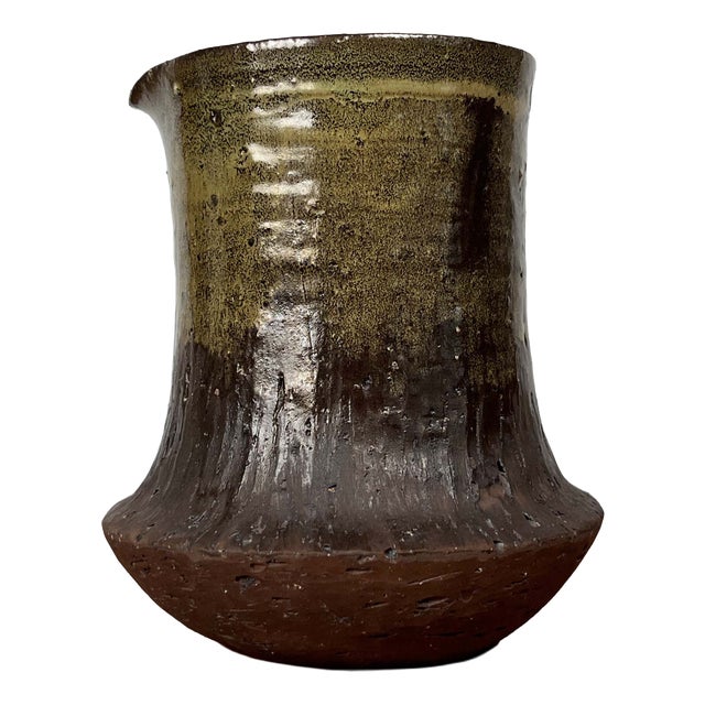 Mid-Century Modern Danish Studio Pottery Carafe Vase from Poul Havgaard, Faaborg, 1960s For Sale