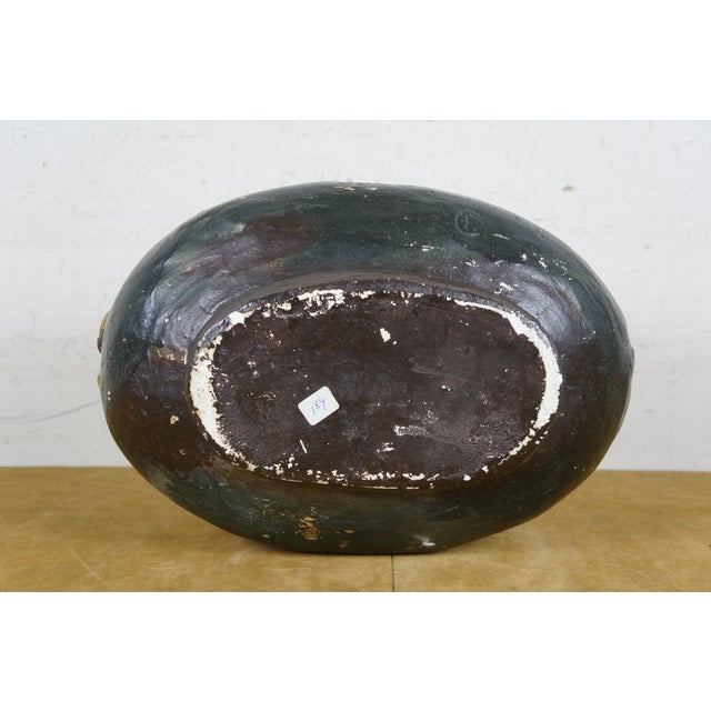 Brown Mid 20th Century Nude Chalkware Figure Under Apple Tree Planter Cachepot For Sale - Image 8 of 12