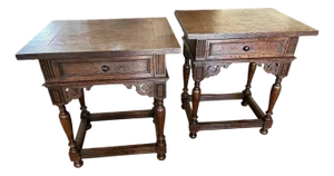 Pair of 20th Century Dutch Oak Side Tables