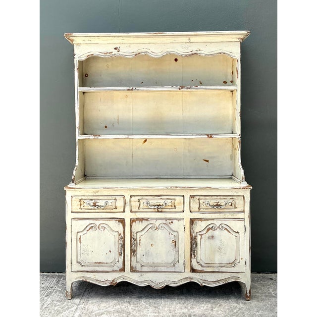 This exquisite Habersham Plantation hutch embodies the soul of French Country design with its beautifully hand-painted and...