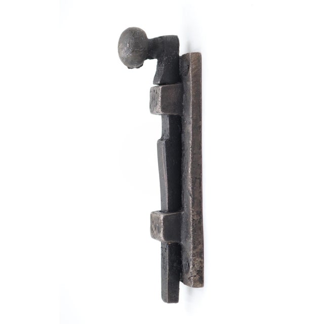 Mid 20th Century Arts & Crafts Cast Iron Slide Door Bolt Latch For Sale - Image 5 of 6