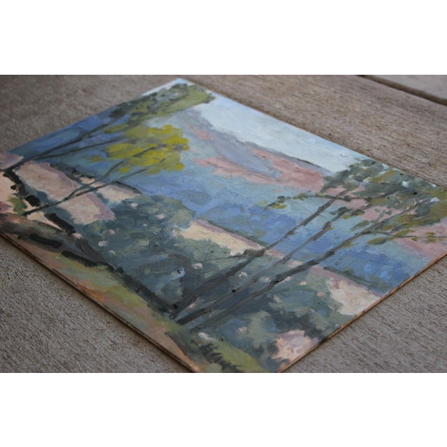 Quiet Places & Modern Views — Contemporary Landscape Original oil painting by L. Haas, 12 x 16 in unframed linen panel,...