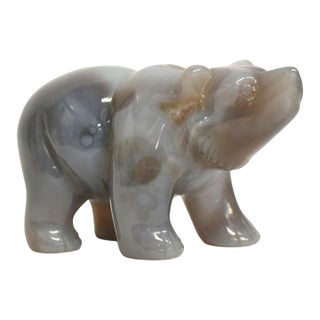 Natural Agate Bear For Sale