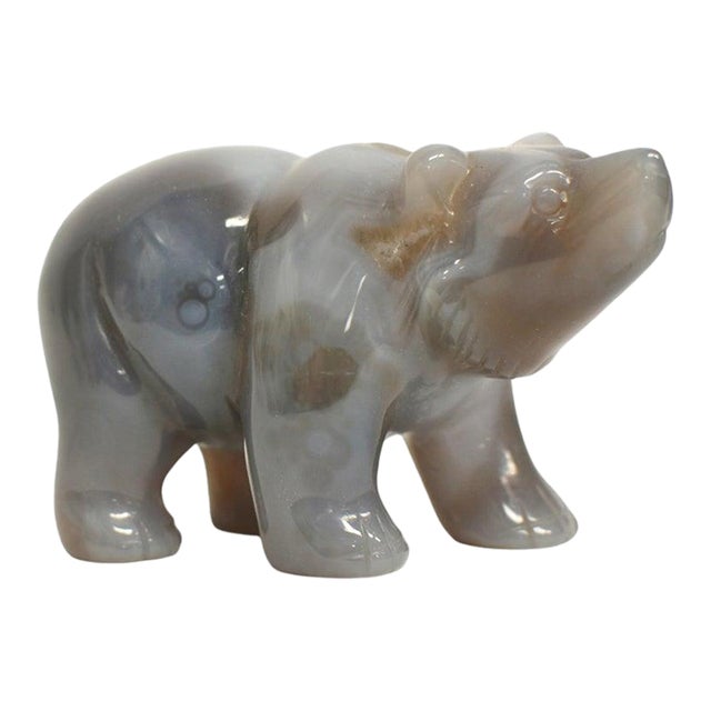 Natural Agate Bear For Sale