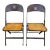 Vintage 1950s Industrial Metal Veterans of Foreign Wars Folding Chairs - Set of 2 For Sale