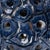 Metal Perforated Blue and White Glazed Stoneware Table Lamp, Denmark, 1960s For Sale - Image 7 of 9