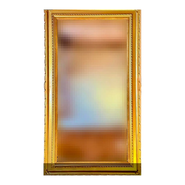 Vintage Chende Baroque Style Floor Mirror**Large Ornate Solid Wood Gold Frame**OBO For Sale
