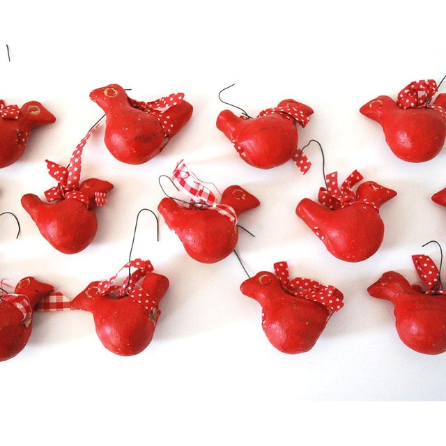 Vintage Rustic Red Clay Bird Whistle Ornaments Set of 3 Chairish