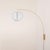 Nova Bloom Wall Arc Lamp - Weathered Brass, Sphere White Satin Shade, Dimmable For Sale - Image 4 of 6