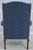 Broyhill Broyhill Roll Arm Blue Upholstered Wing Chair For Sale - Image 4 of 18