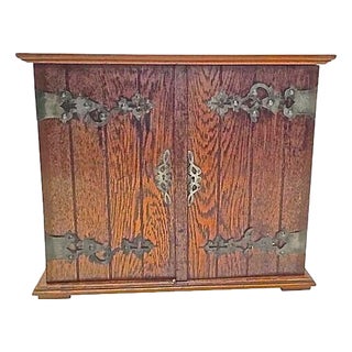 Antique Gothic Style Wall Cabinet For Sale