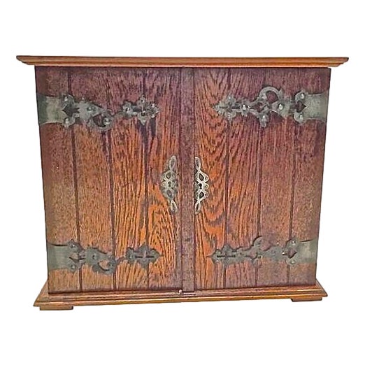 Antique Gothic Style Wall Cabinet For Sale