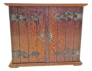 Antique Gothic Style Wall Cabinet