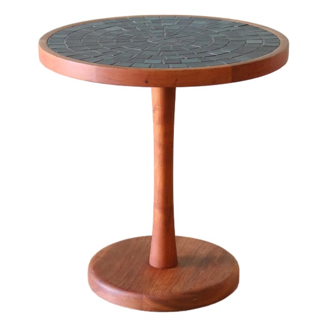 1960s Gordon & Jane Martz Tile and Walnut Side Table Mid Century Modern Eames For Sale