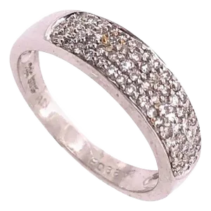 14 Karat White Gold Diamond Bridal Ring 1.00 TDW, Size 7.5