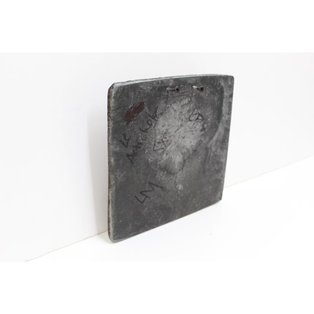 Mid-Century Modern Vintage Rustic Ceramic Artichoke Art Tile For Sale - Image 3 of 5