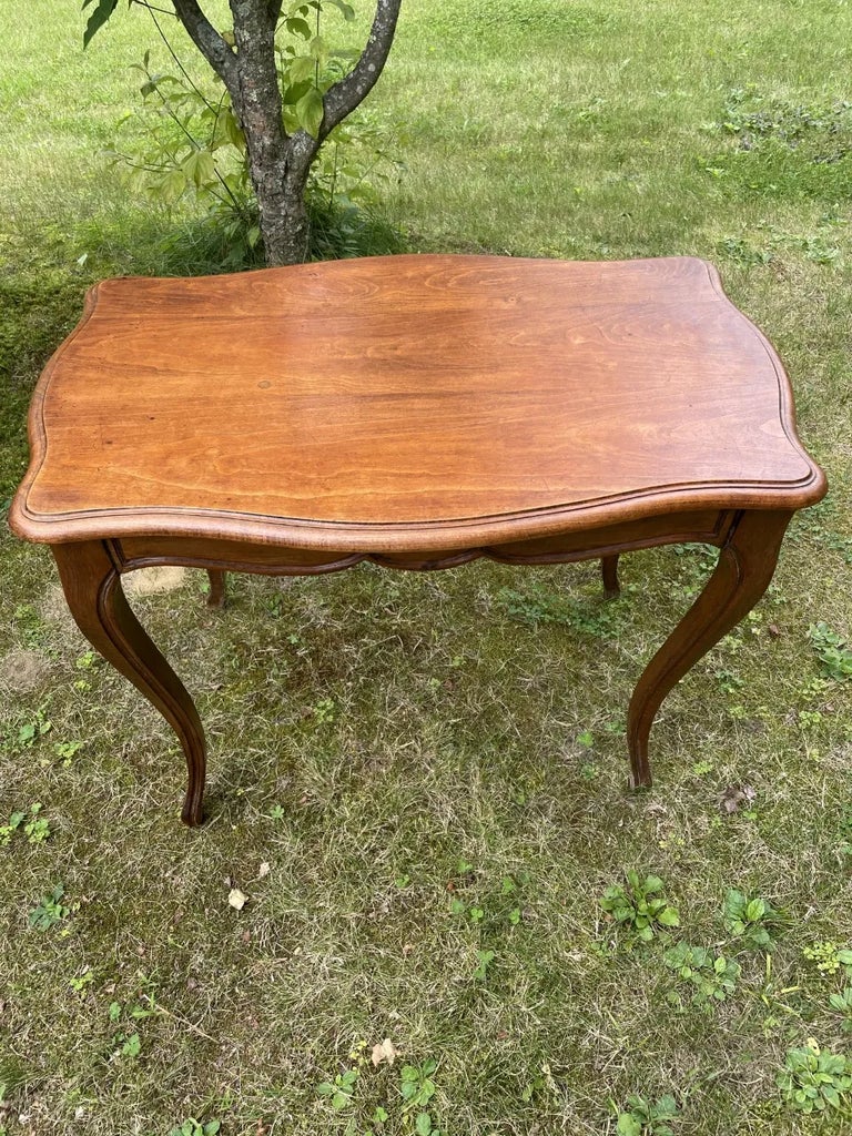 Late 19th Century French Side Table in Cherry Wood | Chairish
