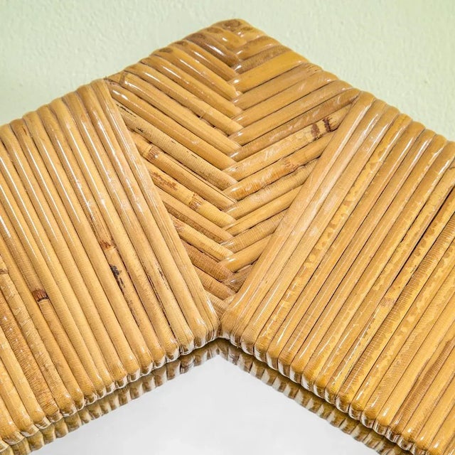 1970s Wall Mirror in Bamboo and Rattan from Vivai del Sud, 1970s For Sale - Image 5 of 8