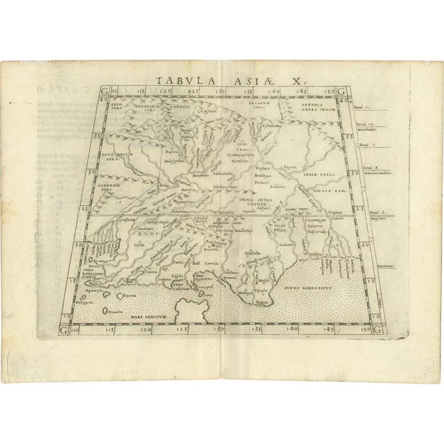 Paper Trapezoidal Projection of the Ganges and Himalaya Range in India For Sale - Image 7 of 7