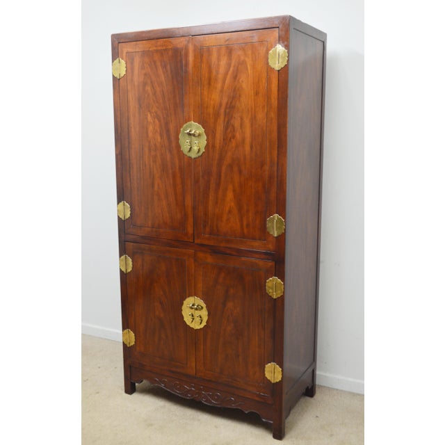 Tall Wardrobe by Henredon. Store item #543. It features four drawers and storage compartment.