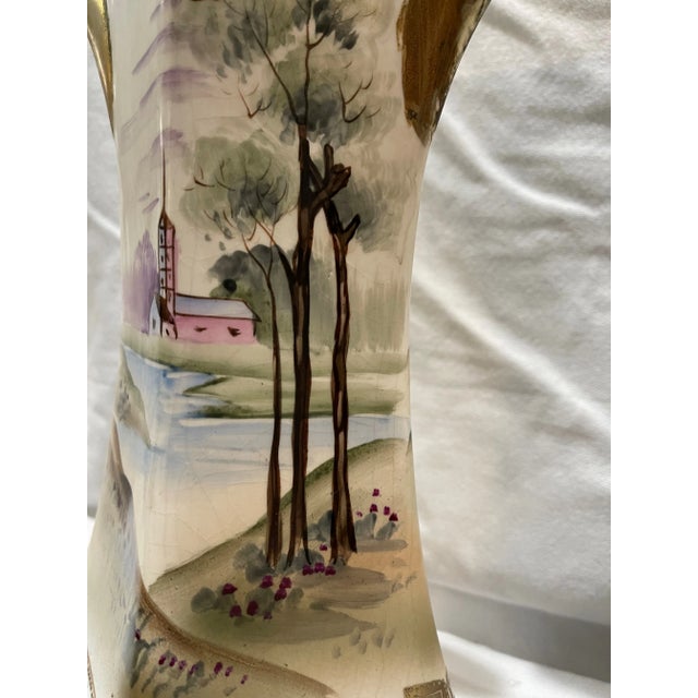 Japanese Antique Nippon Royal Nishiki Vases- Set of 2 For Sale - Image 3 of 11