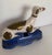 1940s Vintage Staffordshire Blue Pillow Whippet Inkwell For Sale - Image 5 of 6