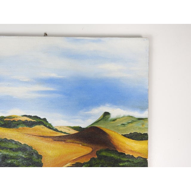 Rustic Late 20th Century Golden Hills Landscape Painting For Sale - Image 3 of 7